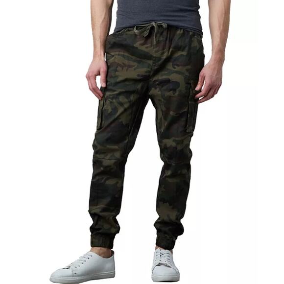 NEW Macy's Men's Camo Cargo Pants Medium Slim Fit Stretch Jogger Camoflauge NWT - Picture 1 of 15